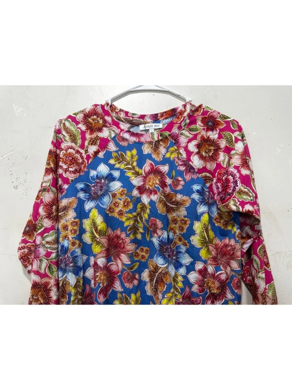 Johnny Was The Raglan Floral Pajamas Set Womens Small Top and flare Pants Cozy - Picture 13 of 16